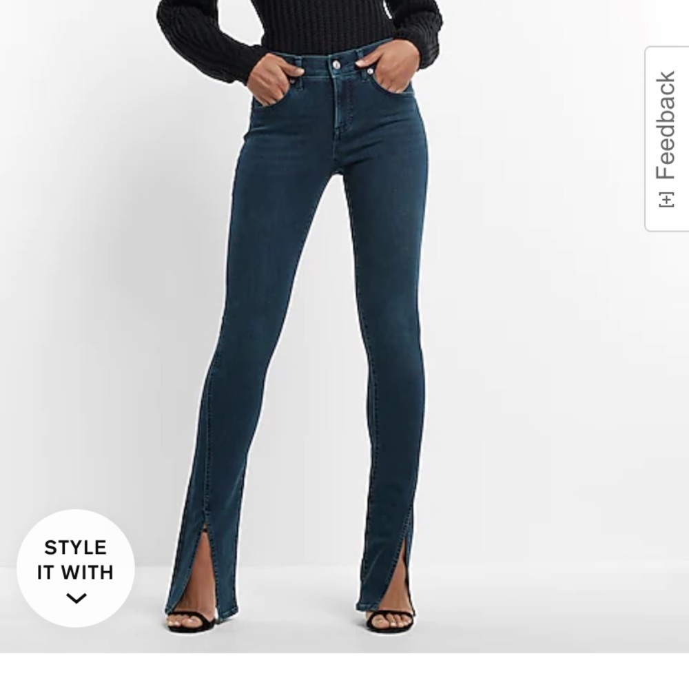 Express Front-Vent Skyscraper Jeans